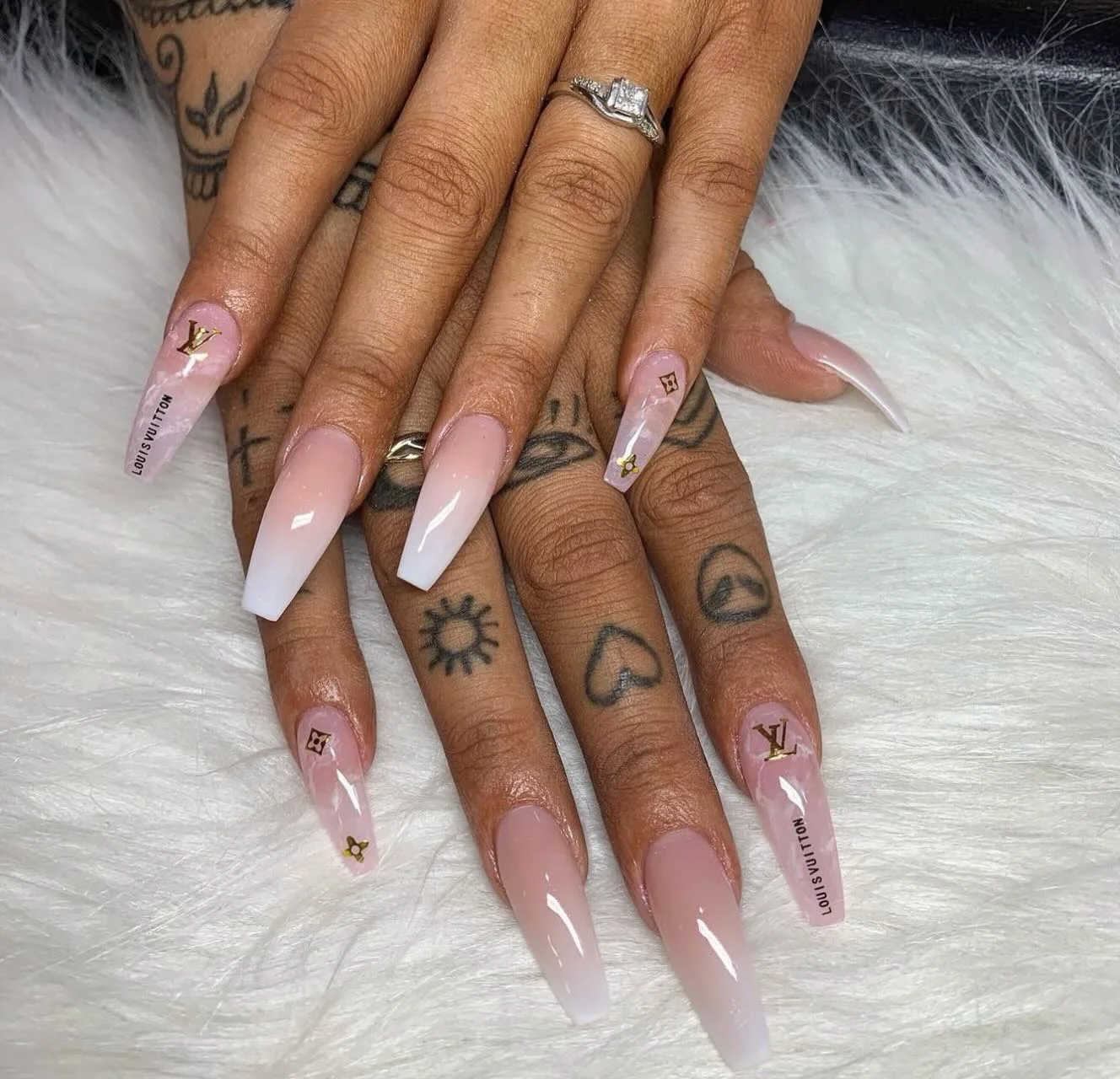 Soft Chrome custom nail set by Doris Nails Lounge